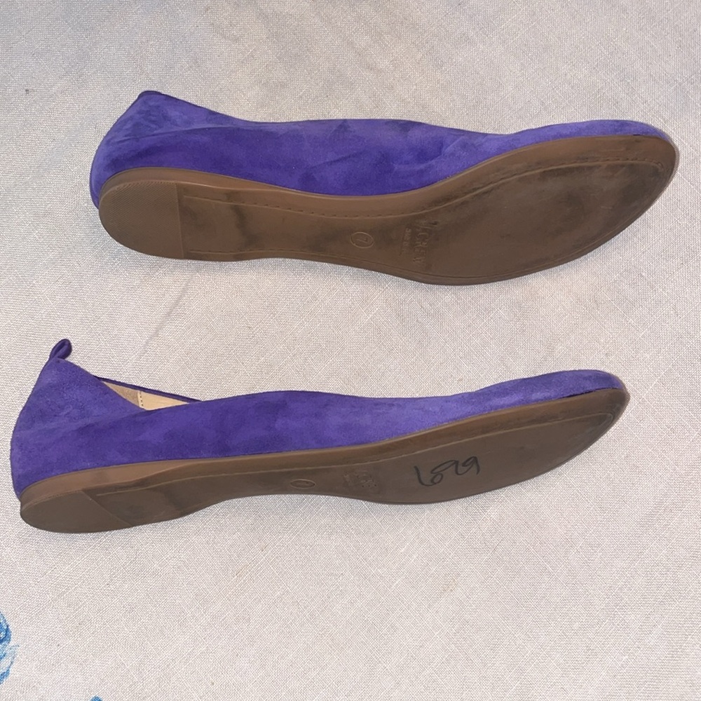 JCrew Cece suede ballet flat; royal purple; Sz 7; style 46198 - Picture 2 of 5